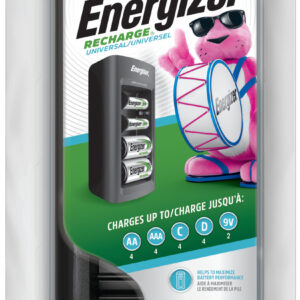 Energizer CHFC – Recharge Universal Charger for NiMH AA, AAA, C, D, and 9V Batteries